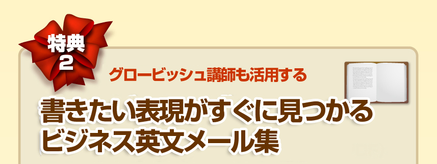 特典２　すぐに仕事で使えるグロービッシュ式ビジネス英文メール実例集